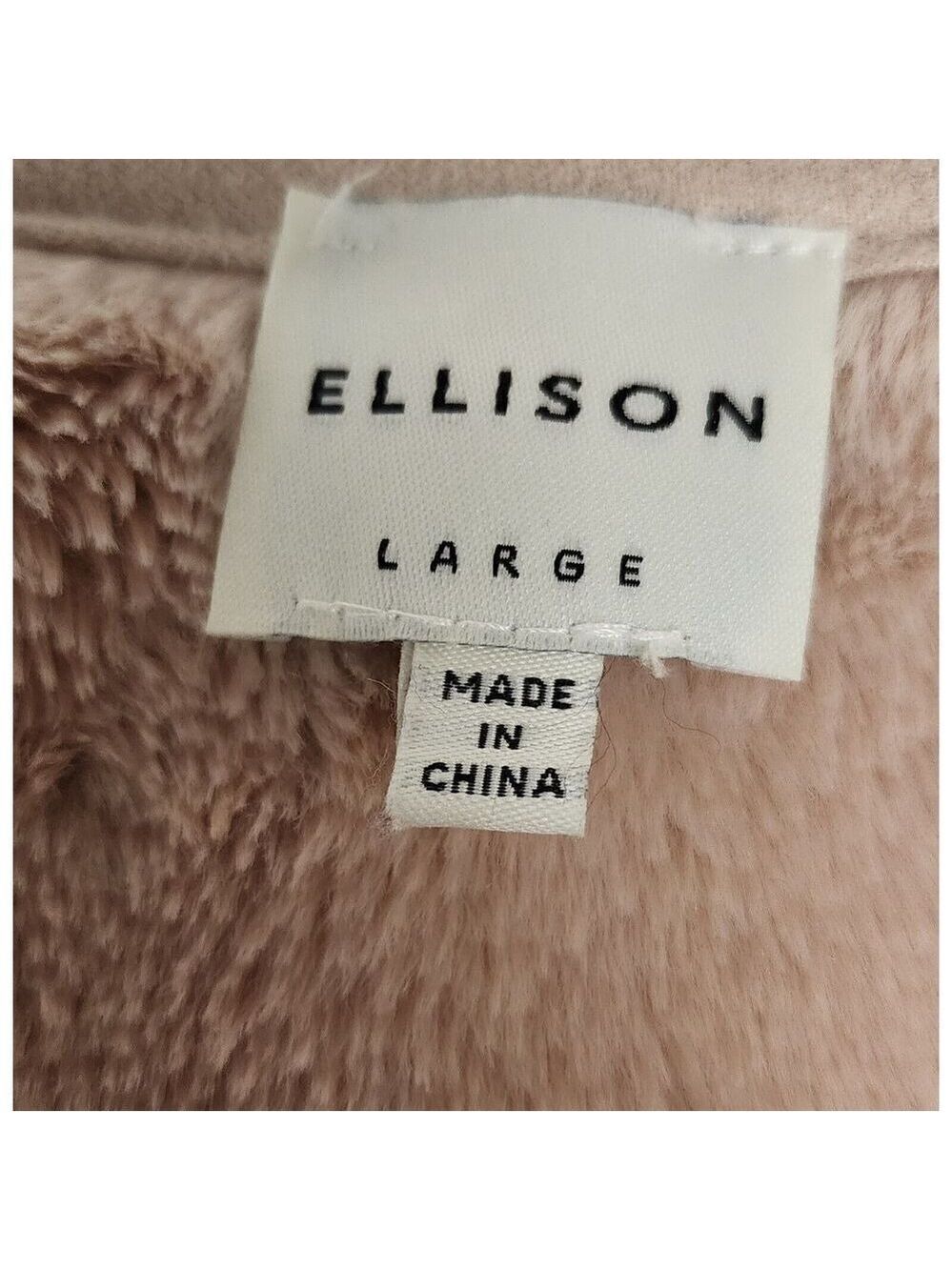 Ellison ELLA Faux Suede Fur lined Double Breasted Zip Coat Pink Size Large - Picture 7 of 8